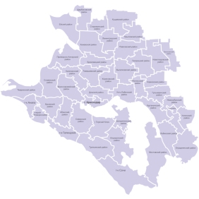 Карта образовательных организаций Краснодарского края